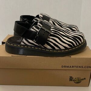 Dr Marten Jorge II mules zebra print